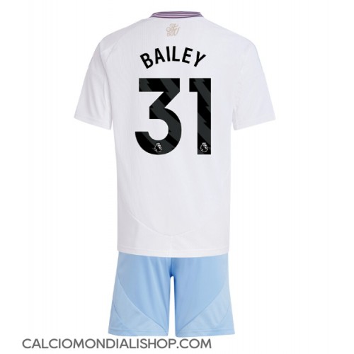 Maglie da calcio Aston Villa Leon Bailey #31 Seconda Maglia Bambino 2024-25 Manica Corta (+ Pantaloni corti)